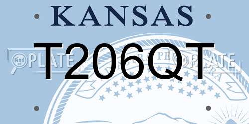 T206QT Kansas License Plate