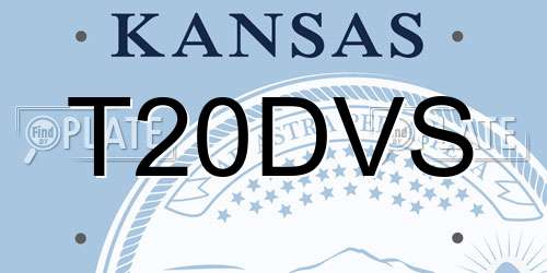 T20DVS Kansas License Plate