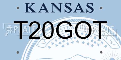 T20GOT Kansas License Plate
