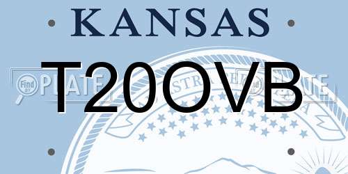 T20OVB Kansas License Plate