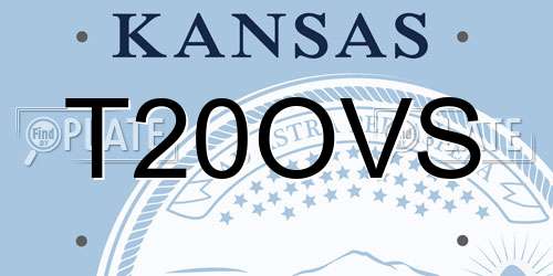 T20OVS Kansas License Plate