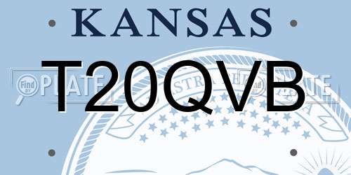T20QVB Kansas License Plate