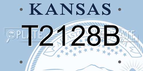 T2128B Kansas License Plate