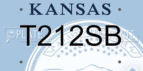T212SB Kansas License Plate