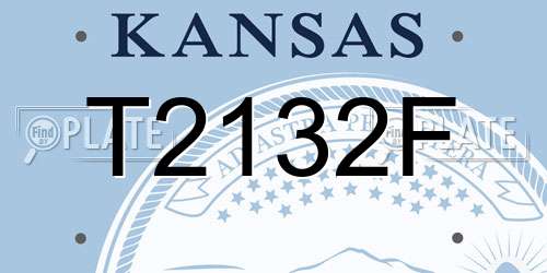 T2132F Kansas License Plate