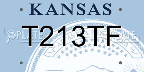 T213TF Kansas License Plate