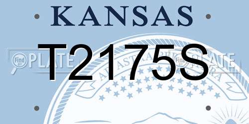 T2175S Kansas License Plate