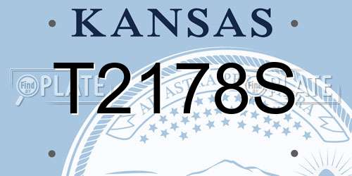 T2178S Kansas License Plate