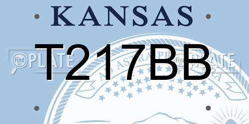T217BB Kansas License Plate
