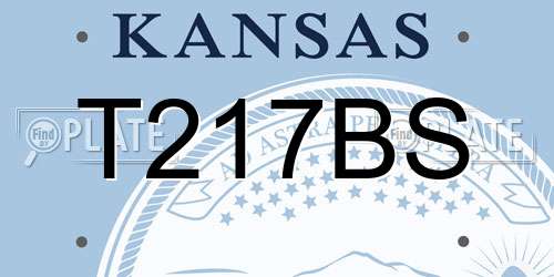 T217BS Kansas License Plate
