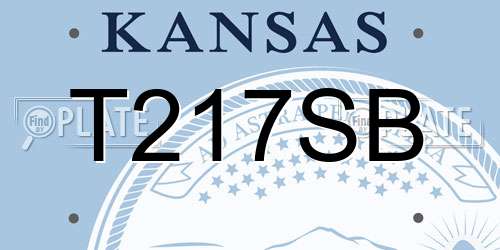 T217SB Kansas License Plate