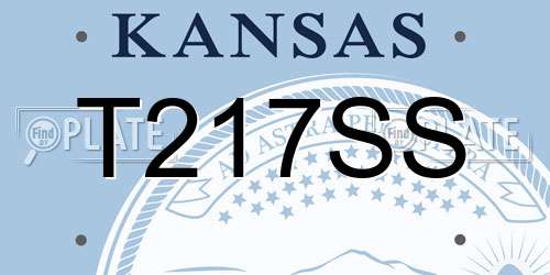 T217SS Kansas License Plate