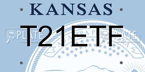T21ETF Kansas License Plate