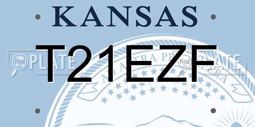 T21EZF Kansas License Plate
