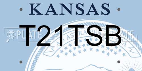T21TSB Kansas License Plate