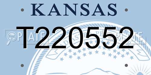 T220552 Kansas License Plate