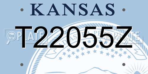 T22055Z Kansas License Plate