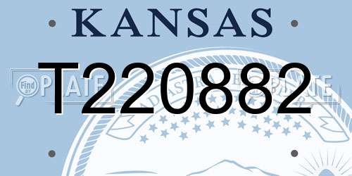 T220882 Kansas License Plate
