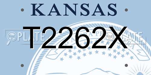T2262X Kansas License Plate