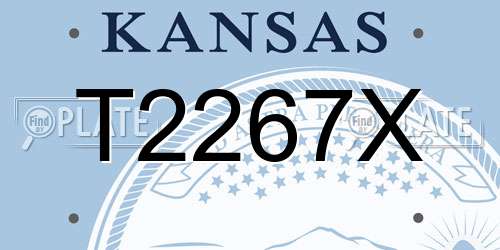 T2267X Kansas License Plate