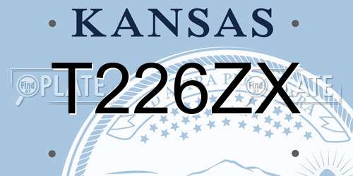 T226ZX Kansas License Plate