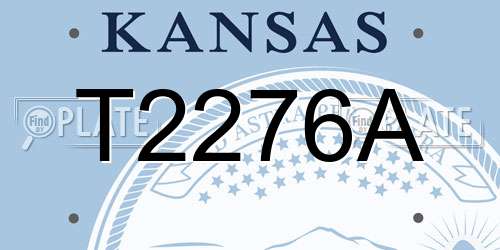T2276A Kansas License Plate