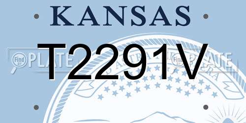 T2291V Kansas License Plate