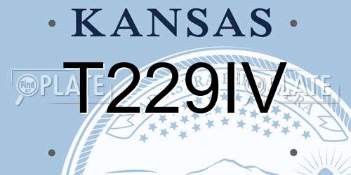 T229IV Kansas License Plate