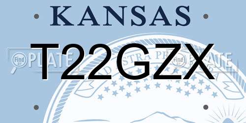 T22GZX Kansas License Plate