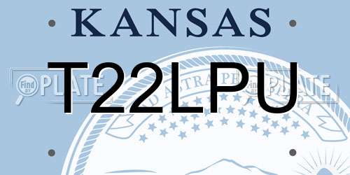 T22LPU Kansas License Plate