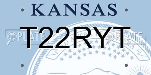 T22RYT Kansas License Plate