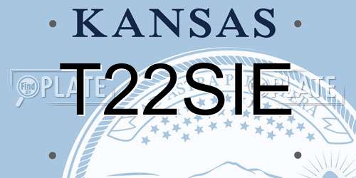 T22SIE Kansas License Plate