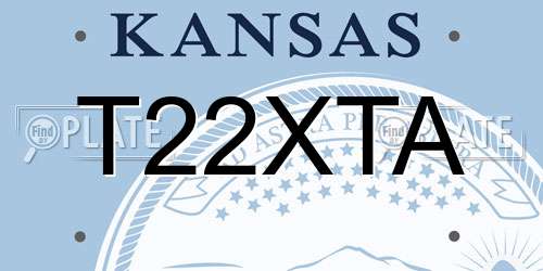 T22XTA Kansas License Plate