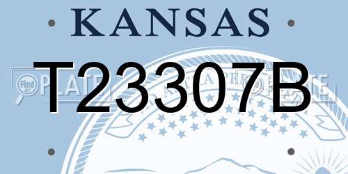 T23307B Kansas License Plate
