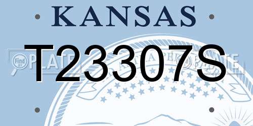 T23307S Kansas License Plate