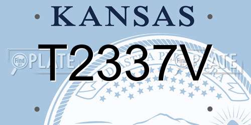T2337V Kansas License Plate