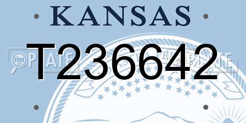 T236642 Kansas License Plate
