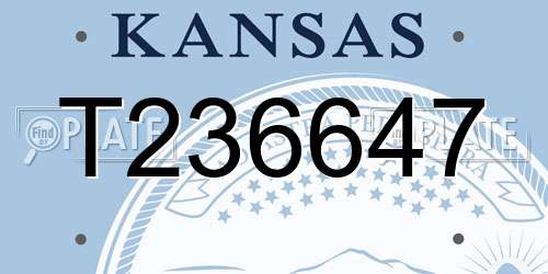 T236647 Kansas License Plate