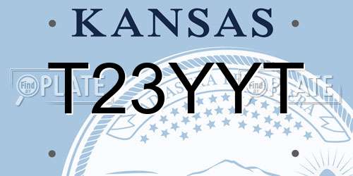 T23YYT Kansas License Plate
