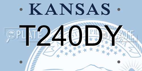 T240DY Kansas License Plate