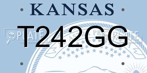 T242GG Kansas License Plate