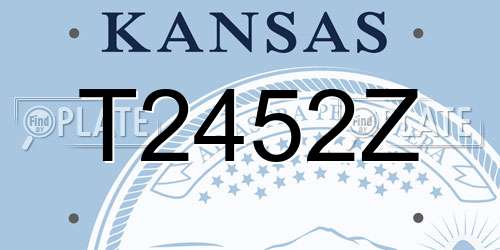 T2452Z Kansas License Plate