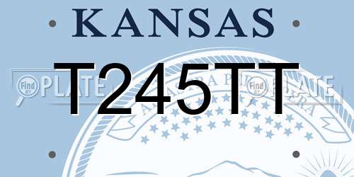 T245TT Kansas License Plate