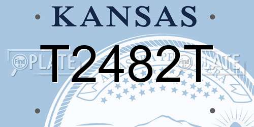 T2482T Kansas License Plate