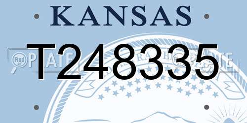 T248335 Kansas License Plate