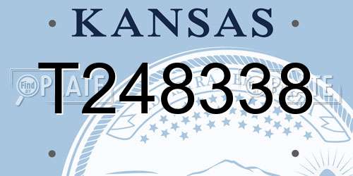 T248338 Kansas License Plate