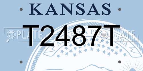 T2487T Kansas License Plate