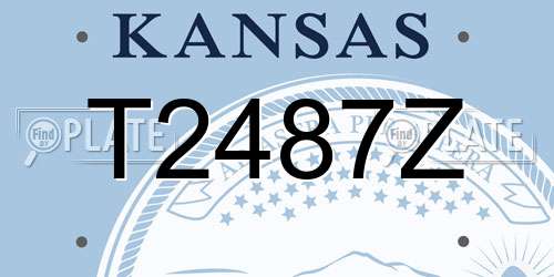 T2487Z Kansas License Plate