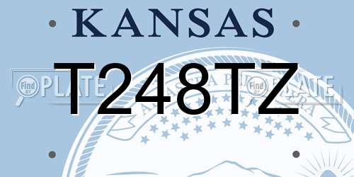 T248TZ Kansas License Plate