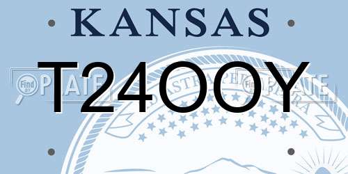 T24OOY Kansas License Plate